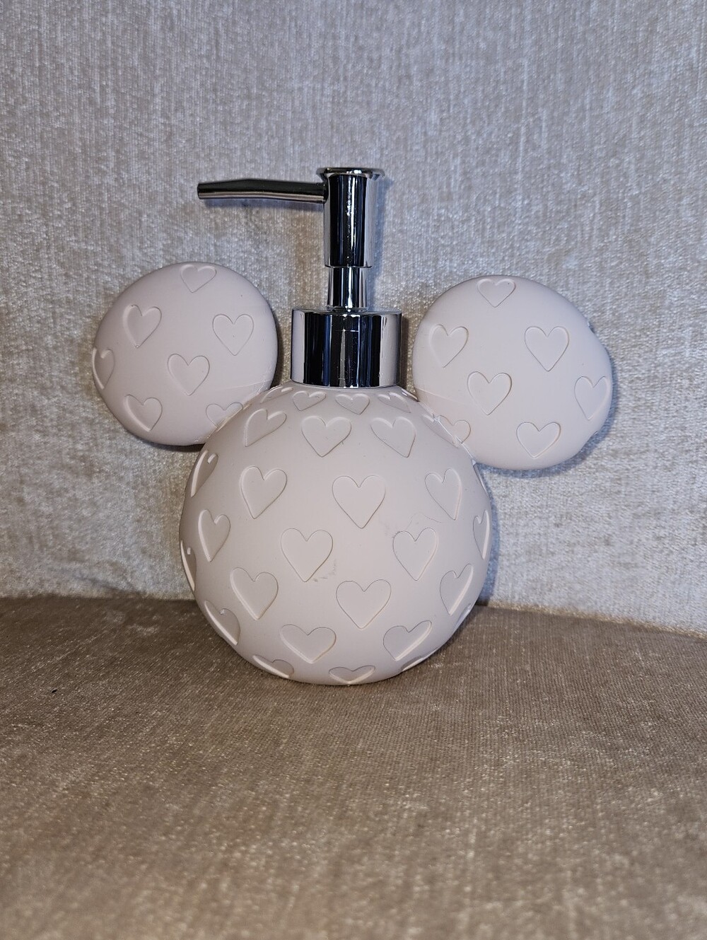 Mickey Mouse Pink Heart-Embossed Mouse Ear Soap Dispenser - Home Accents